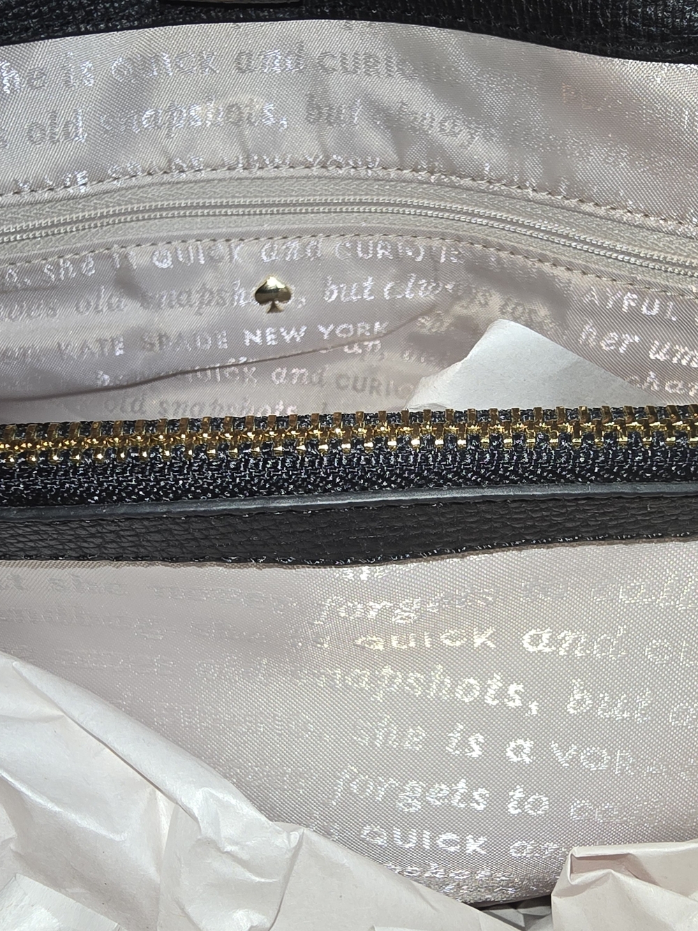 kate spade Black and Gray Tote with Bow Accent - Picture 2 of 4